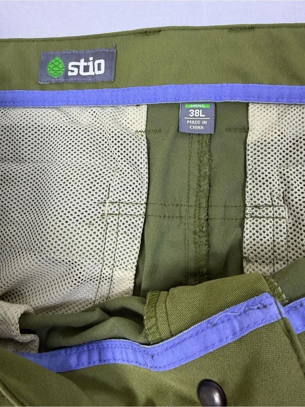 Stio Men’s Outdoor Hiking Stretch Pants Green Size 38L